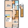 カーサ・ブローテ 2LDKの間取り