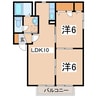 サンガーデン幸町Ｂ 2LDKの間取り