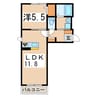 メゾンルピナス 1LDKの間取り