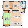 コーポオアシス 3LDKの間取り