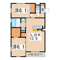 セジュールコートの間取図