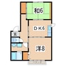 ビレッジ東千石 2DKの間取り