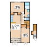 レジデンス・ノース 2LDKの間取り