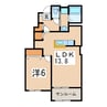 Hale Aloha A 1LDKの間取り
