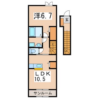 間取図 Ｍａ・ＭａｉｓｏｎⅡ