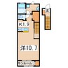 プレジールⅡ 1Kの間取り