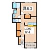 ステラ・メゾンＡ棟 1LDKの間取り