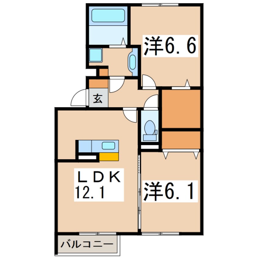間取図 リーノフローラＢ