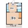 第２キムラコーポ 1Kの間取り