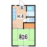コーポチロル 1Kの間取り
