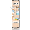シャーメゾン上二之町 1LDKの間取り