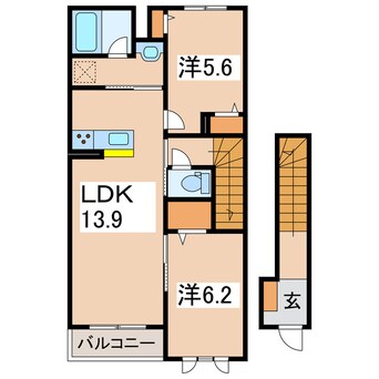 間取図 仮称）会津若松市行仁町ＳＨＭ