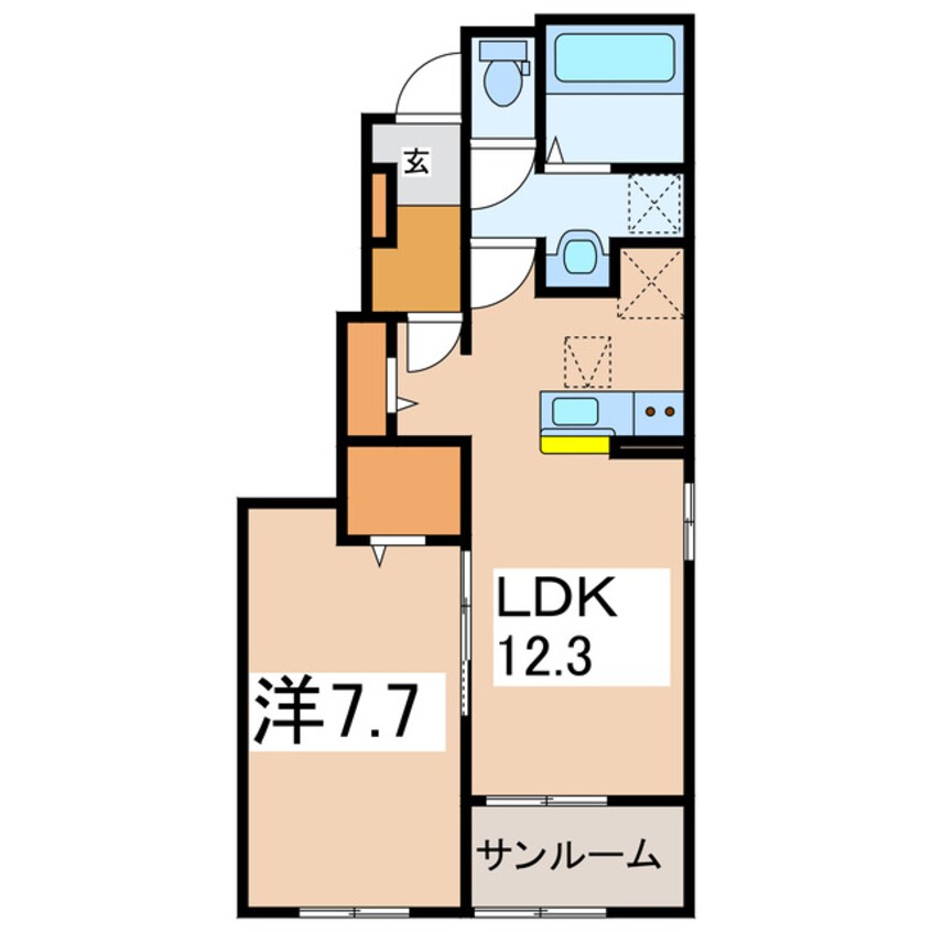 間取図 サンライズ・ファームB棟