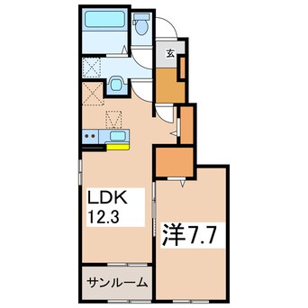 間取図 サンライズ・ファームB棟