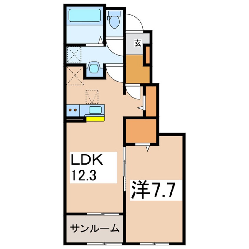 間取図 サンライズ・ファームB棟