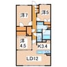 レーベン会津若松　THE MID TOWER 3LDKの間取り