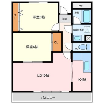 間取図 ビューテラス富貴