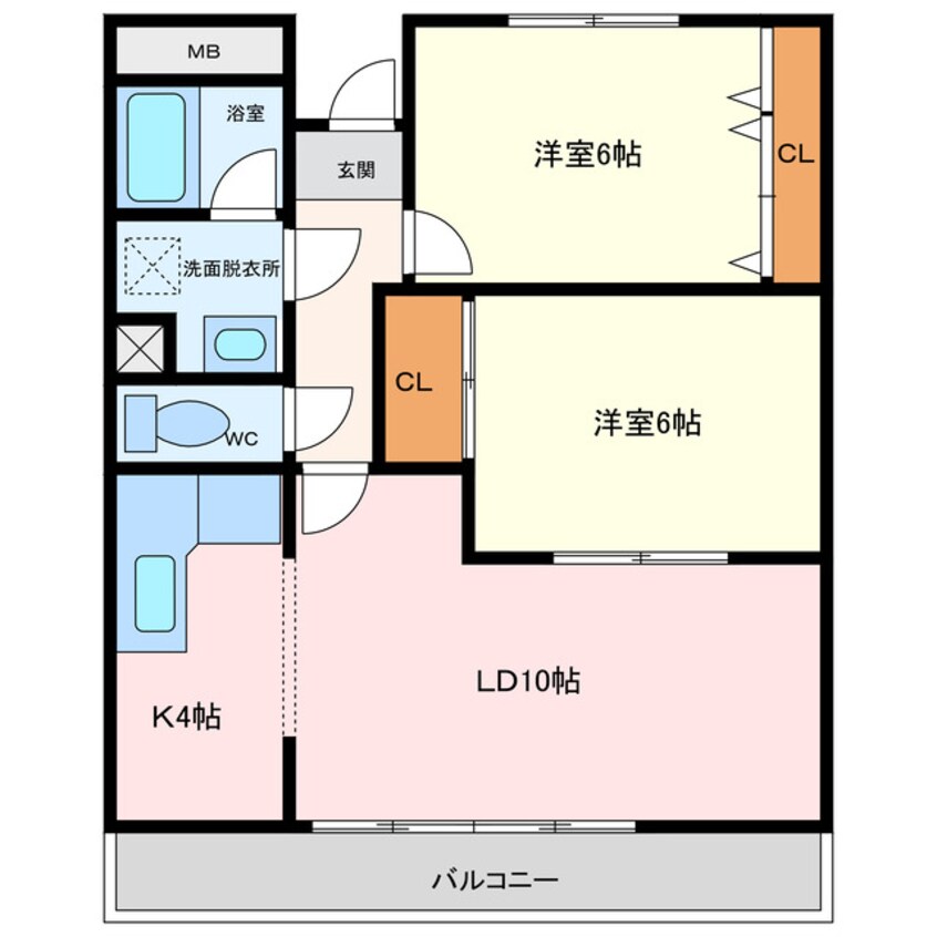 間取図 ビューテラス富貴