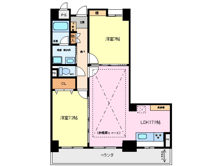 間取図 にしの台ヒルズ