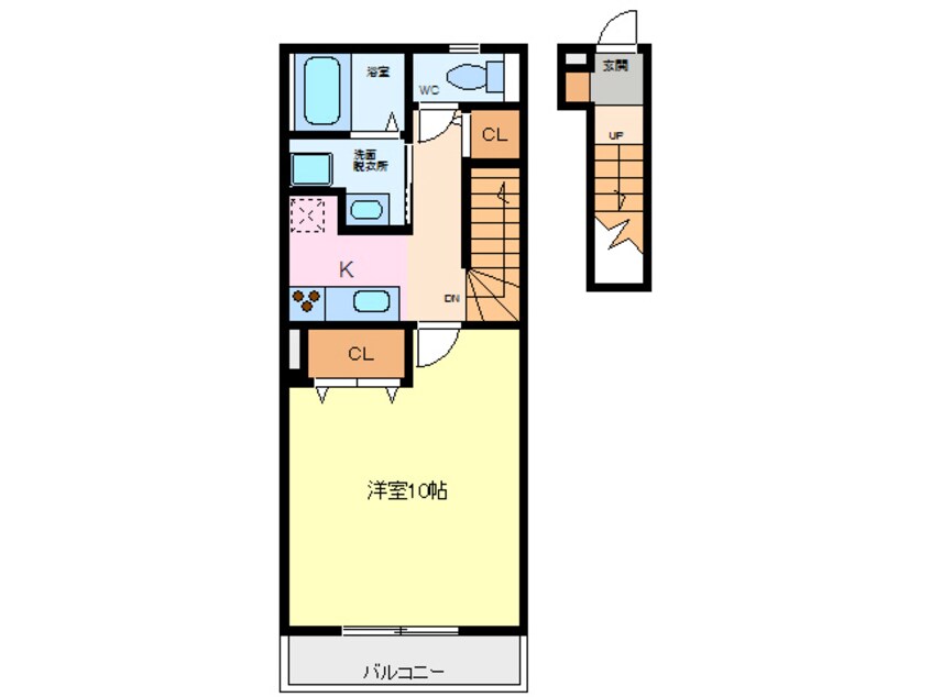 間取図 アンプルールリーブル緑陽