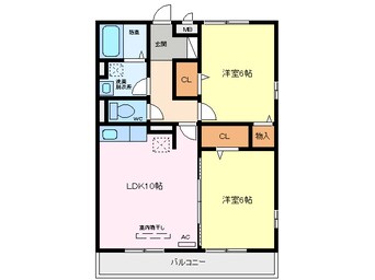 間取図 カーサコモダ新舞子　　Ｃ