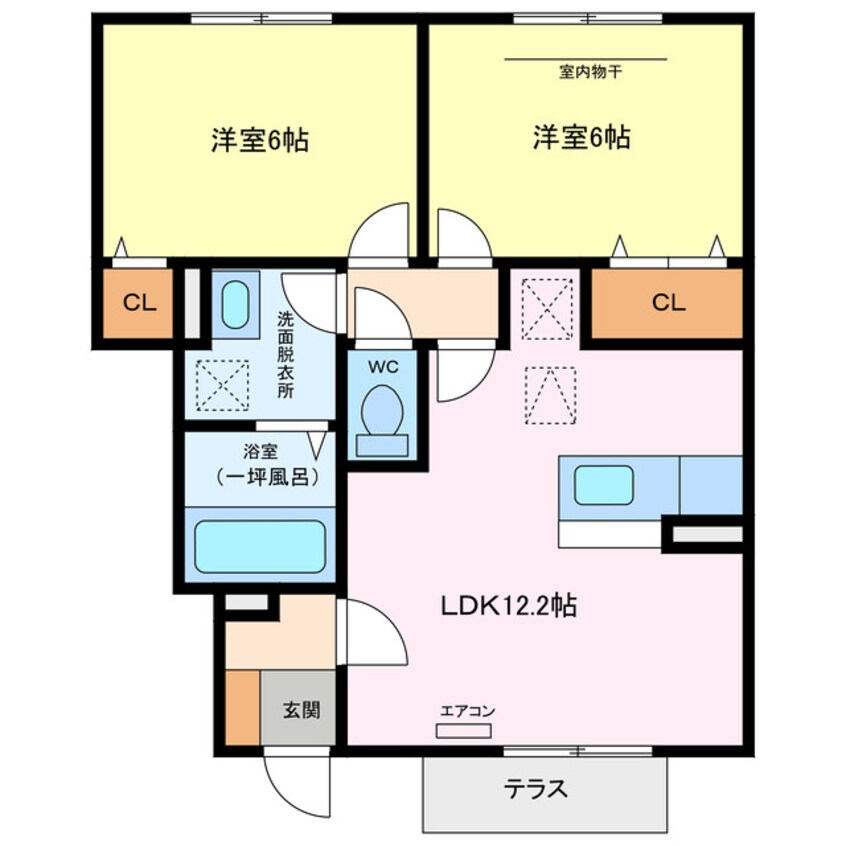 間取図 知多バス/藤塚 徒歩1分 1階 築11年