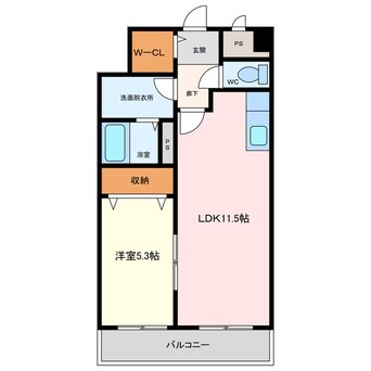 間取図 プレベールシャンブルⅡ