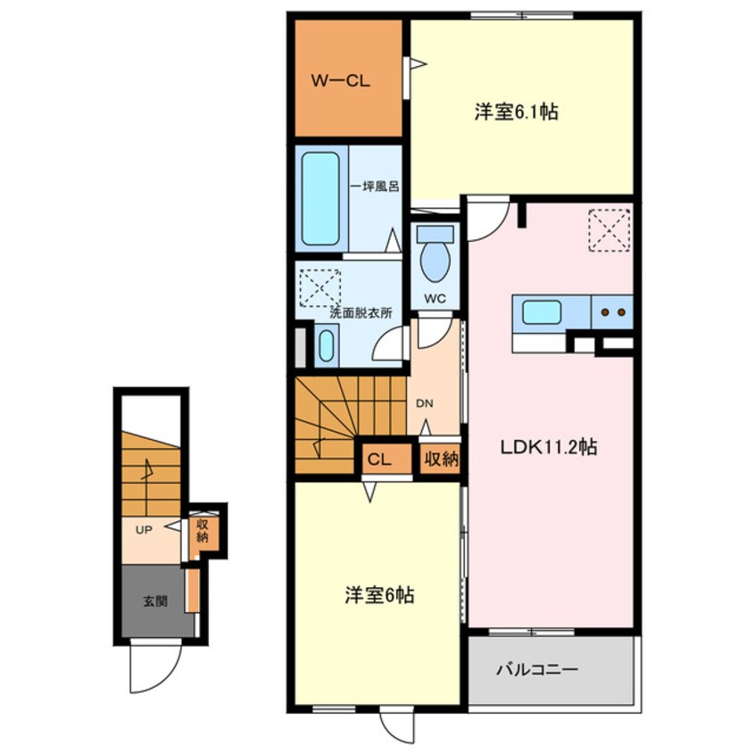 間取図 プリート新知