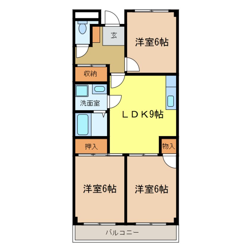 間取図 フジグランドコーポ