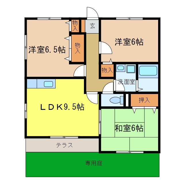 間取り図 サン・ウエスト