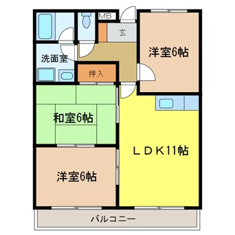 間取図 リトルバレイC棟