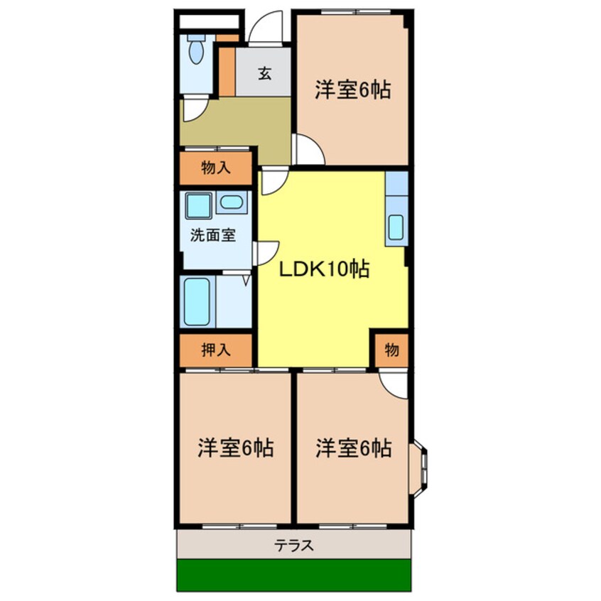 間取図 グリーンハイツ芝