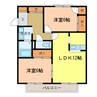 ステージパティオ 2LDKの間取り