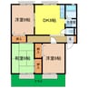 グリーンビレッジA棟 3DKの間取り