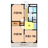 椋本マンション 3Kの間取り