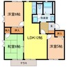 クレールハイツ 3LDKの間取り