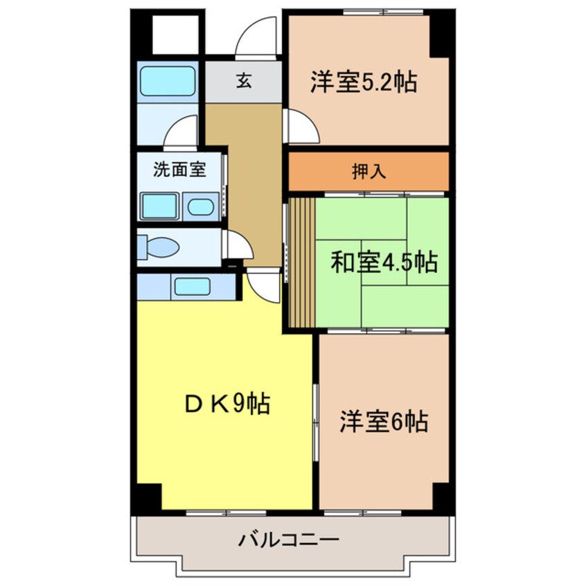 間取図 三日市グリーンハイツ