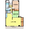 グランドール木下 2LDKの間取り