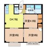 サンクレール・ヒラタ 3DKの間取り