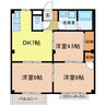 サンクレール・ヒラタ 3DKの間取り