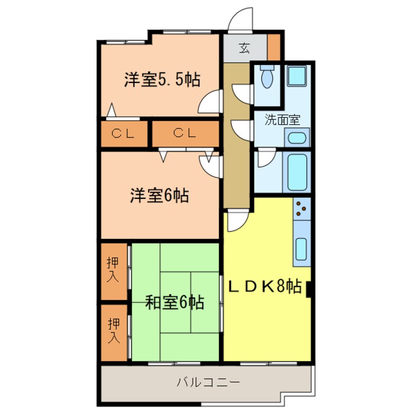 間取図 パークヒルズ千代田