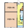 Ｃｏｍｆｏｒｔ　恵 2Kの間取り