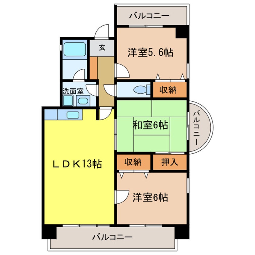 間取図 メゾンアザレア