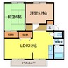 サンビレッジ杉山　A 2LDKの間取り