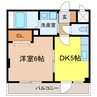 トリニティグレース 1DKの間取り