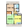 末広マンション 2DKの間取り