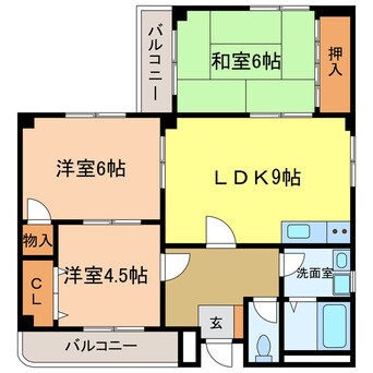 間取図 ハイツサザンノールA