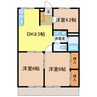 エステートピア桐 3DKの間取り