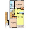 シェーネ　エレガンシア 2LDKの間取り