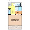 メロディーハイム 1Kの間取り
